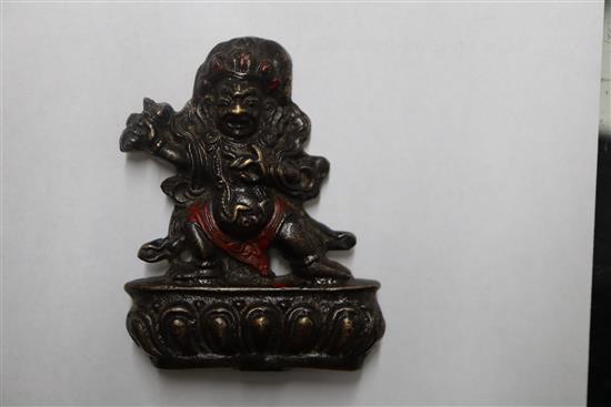 Two Sino-Tibetan bronze figures of deities, 19th century